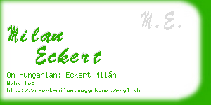 milan eckert business card